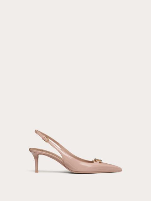 Valentino VLOGO THE BOLD EDITION SLINGBACK PUMPS IN PATENT LEATHER 60MM