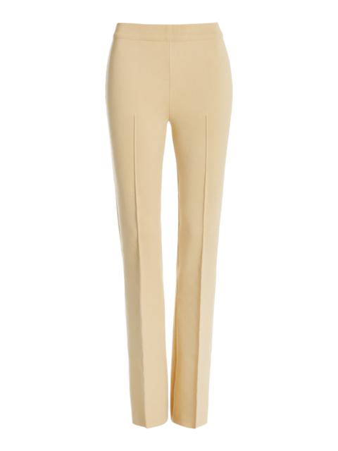HIGH SPORT Long Kick Stretch-Cotton Flared Pants neutral