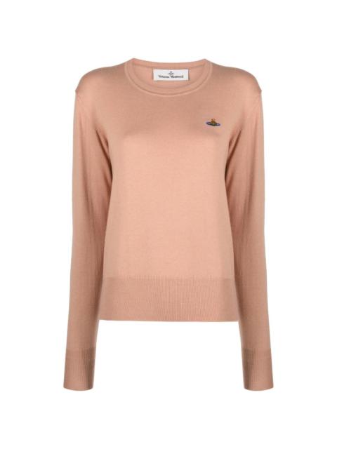 Vivienne Westwood Orb-logo embroidery cotton-cashmere jumper