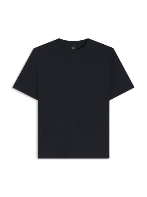 BOSS COTTON-BLEND T-SHIRT WITH BUBBLE-JACQUARD STRUCTURE