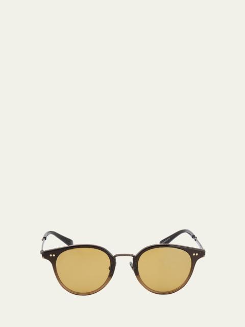 Mr. Leight Men's Marmont Combo Round Sunglasses