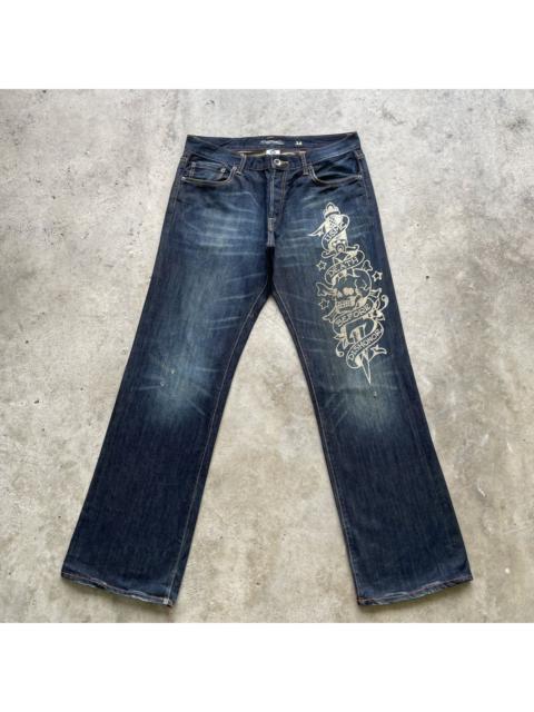 Other Designers Christian Audigier - Vintage Ed Hardy BAGGY “Death Before Dishonor” Jeans Pants