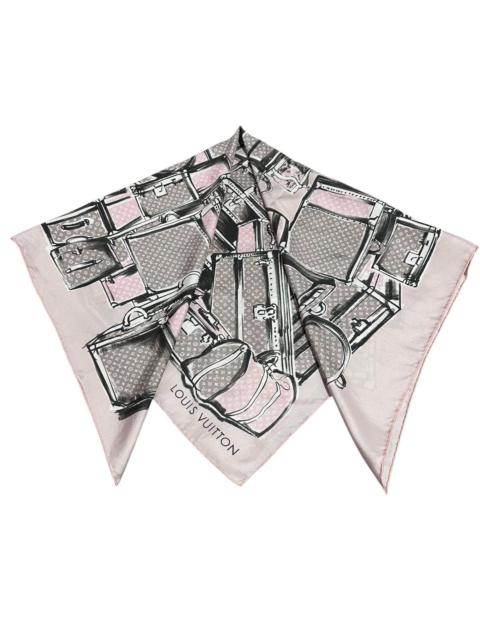 Louis Vuitton LOUIS VUITTON Silk Scarf Trunk Monogram Square - Italy Made