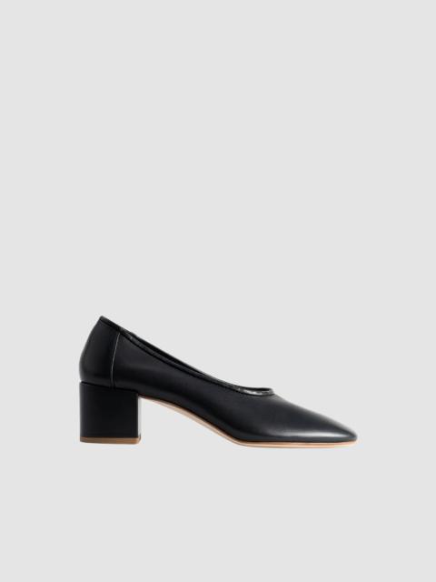 BY FAR Prudence 45 Black Nappa Leather Ballet-Style Pump