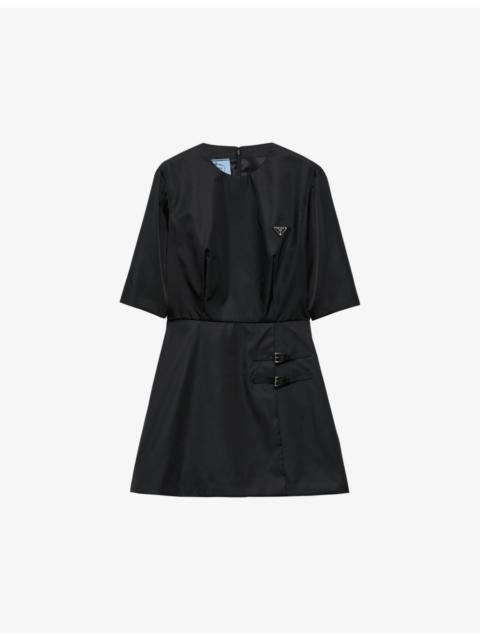 Prada Re-Nylon logo-plaque recycled-nylon mini dress