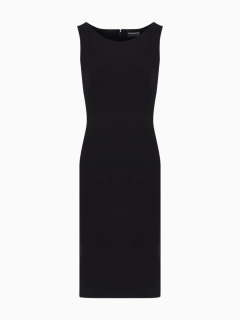 EMPORIO ARMANI OTTOMAN JERSEY SHEATH DRESS