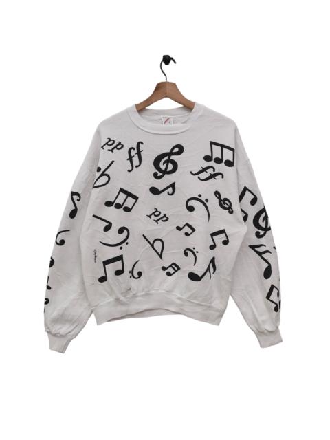Other Designers Jerzees × Vintage - 90s Music Note Crewneck Vintage Michigan Jumper