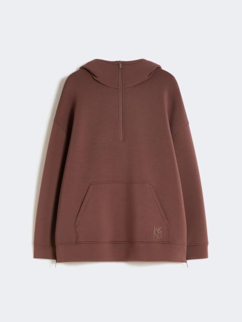WEEKEND Max Mara Long scuba jersey sweatshirt - BROWN