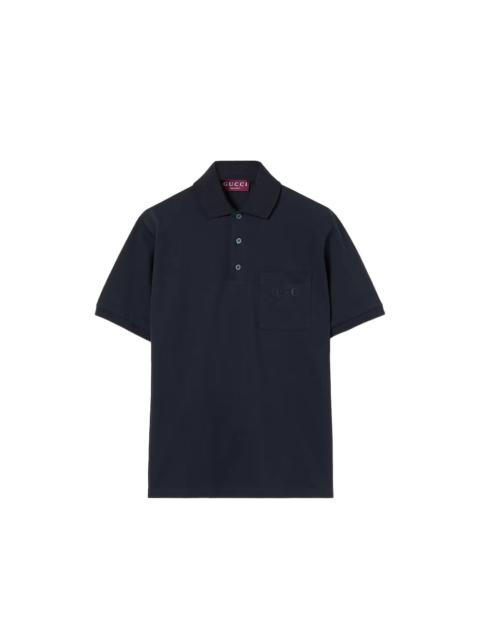 GUCCI Gucci Blue Polo Shirts Men