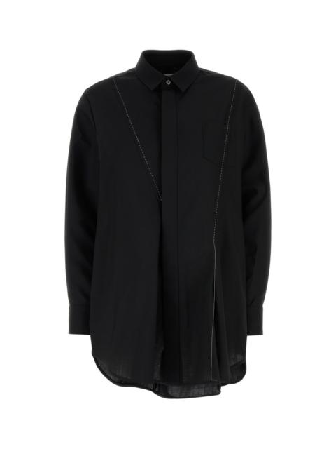 sacai Black polyester blend shirt