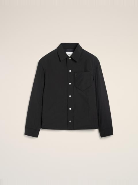 AMI Paris BLACK CANVAS PADDED AMI DE COEUR OVERSHIRT