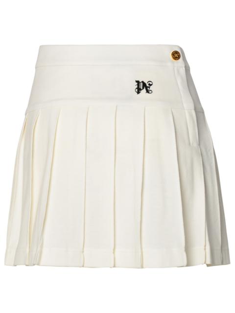 Palm Angels Woman White Cotton Miniskirt