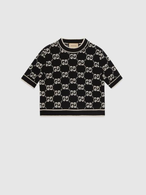 GUCCI GG wool bouclé jacquard top