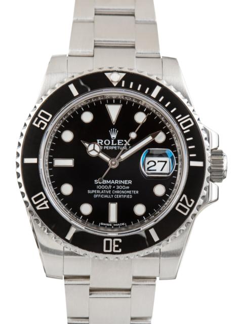 ROLEX Used Black Chromalight Dial Rolex Submariner Ref 116610LN