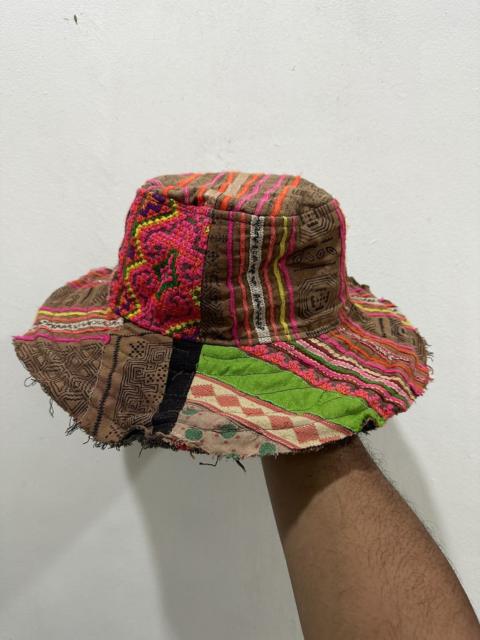 Other Designers Japanese Brand - VTG Distress Multicolored Bucket Hat