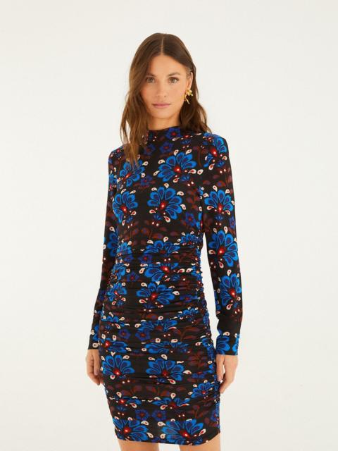 FARM RIO Black Latina Scarf Jersey Mini Dress