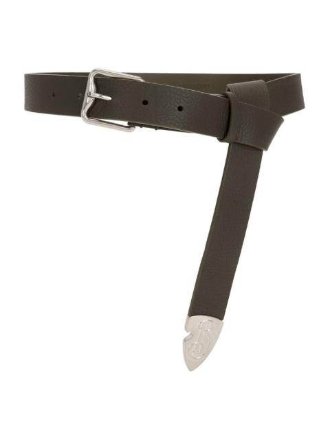 Burberry Burberry B Buckle Shield Leather Belt
