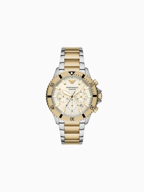 EMPORIO ARMANI CHRONOGRAPH TWO-TONE STAINLESS STEEL WATCH