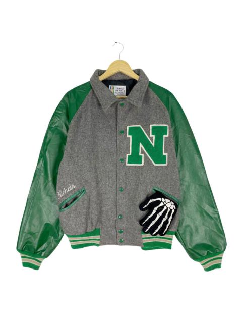 Other Designers Vintage - ☀️TROPHY Letterman N Varsity Leather Jacket