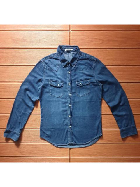Archival Clothing - Azul Japanese brand blue colour Western Shirt