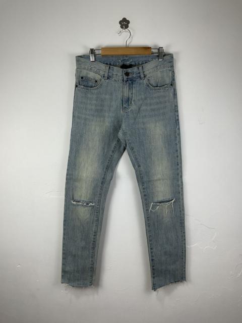 SAINT LAURENT Saint Laurent Distressed Slim Jean