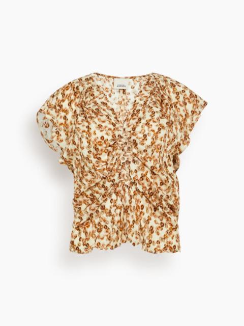 Isabel Marant Lonea Top in Ochre