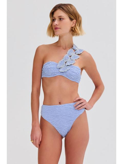 PatBO PAPILLON JACQUARD HIGH WAIST BIKINI BOTTOM