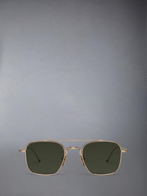 Thom Browne TITANIUM SQUARED AVIATOR SUNGLASSES