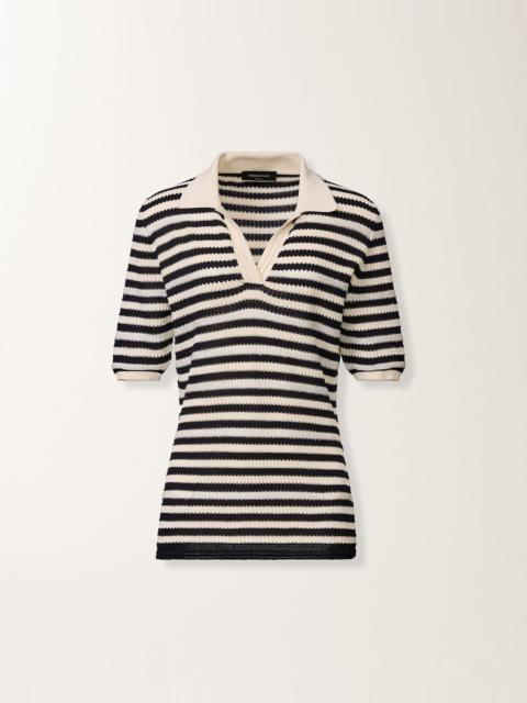 FABIANA FILIPPI Organic cotton polo with micro sequins