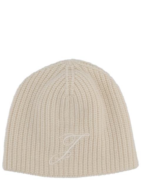 JACQUEMUS WOOL ESPIRAL CAP WITH EMBROIDERED MONOGRAM