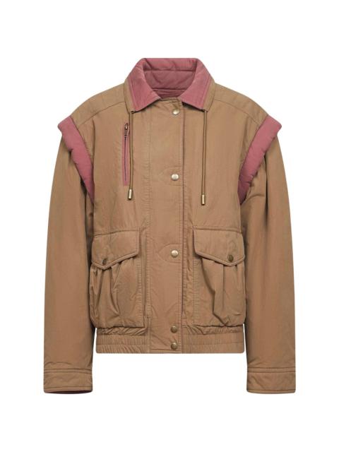 Isabel Marant Étoile Marant Etoile Women Green Cotton Detachable Sleeves Desha Jacket