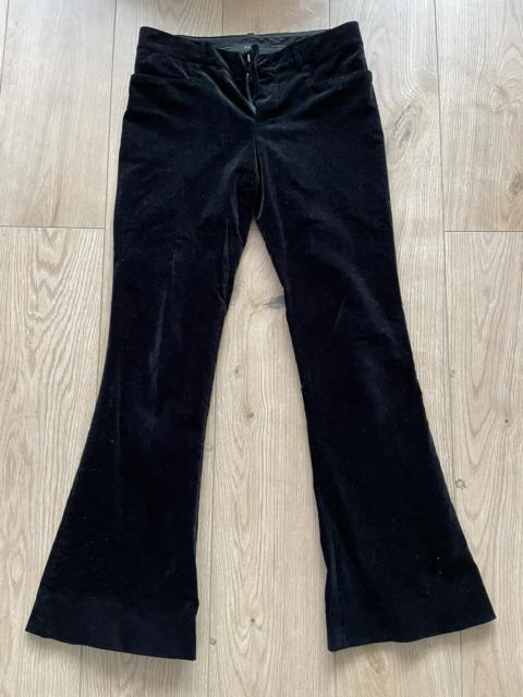 GUCCI Gucci black velvet flared pants in black by Tom Ford