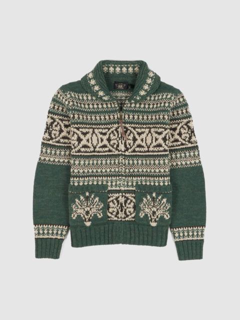 RRL by Ralph Lauren Double RL Genderless Knitted Full Zip Shawl Cardigan