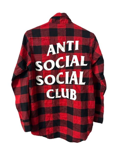 Anti Social Social Club Red Flannel Shirt Sz Small