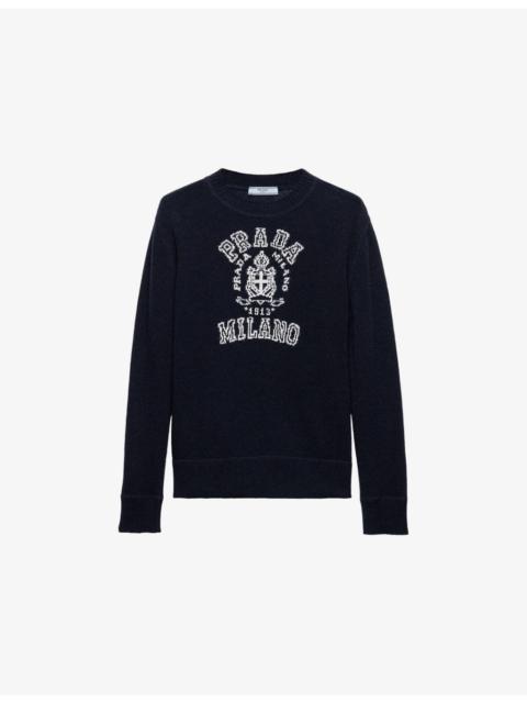 Prada Intarsia-Logo Wool and Cashmere Jumper