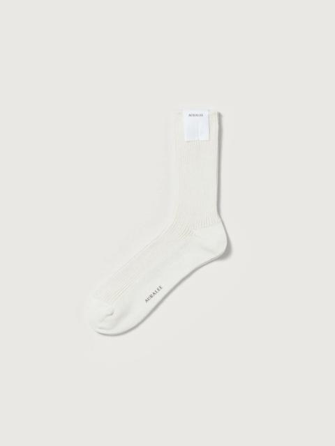 AURALEE COTTON CASHMERE LOW GAUGE SOCKS