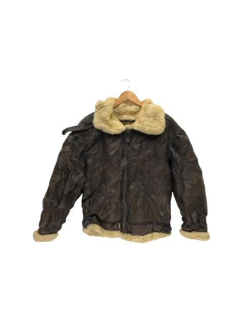 Other Designers Vintage B3 Army Military Flight Sherpa Jacket Sheep skin