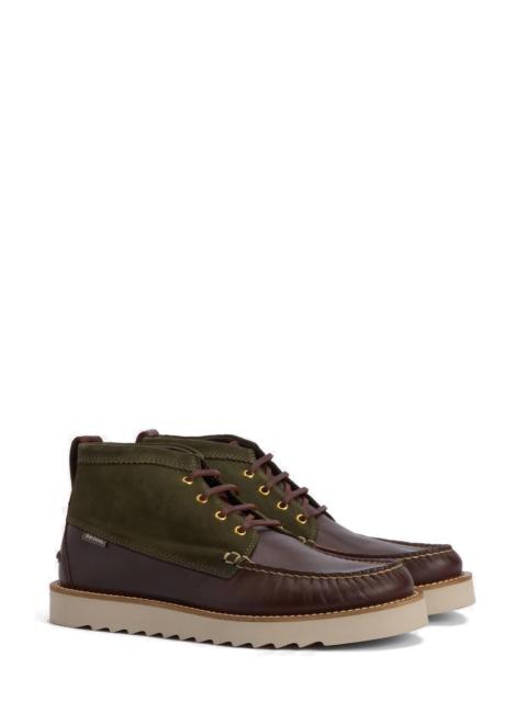 Barbour Barbour Hadston Chukka Boot in Olive/Dark Brown at Nordstrom