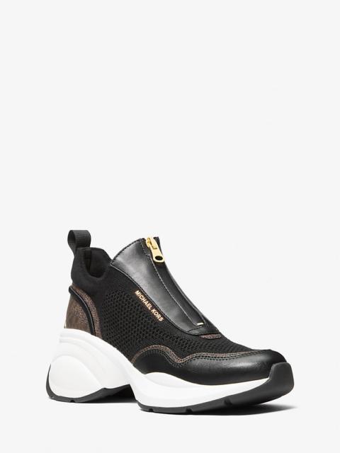 MICHAEL KORS Zuma Mixed-Media Trainer