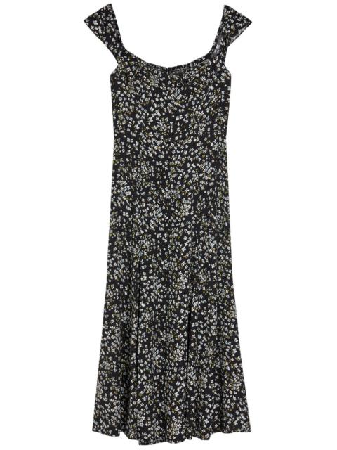 Reformation Reformation Bryson Floral-print Crepe Midi Dress
