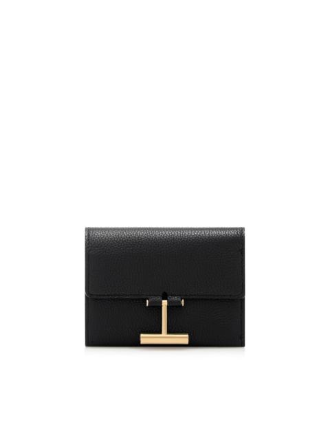 TOM FORD GRAIN LEATHER TARA COMPACT WALLET