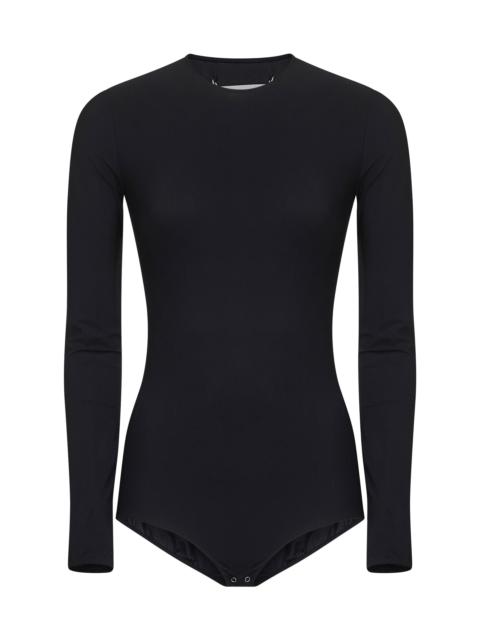Maison Margiela Women Black Technical Jersey Bodysuit