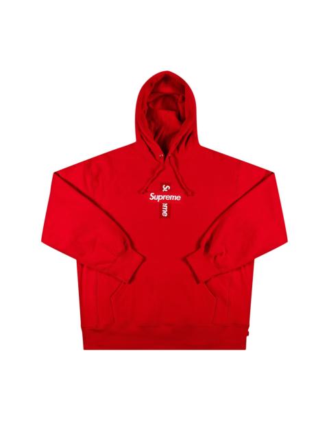 Supreme Supreme Cross Box Logo Hooded Sweatshirt 'Red'