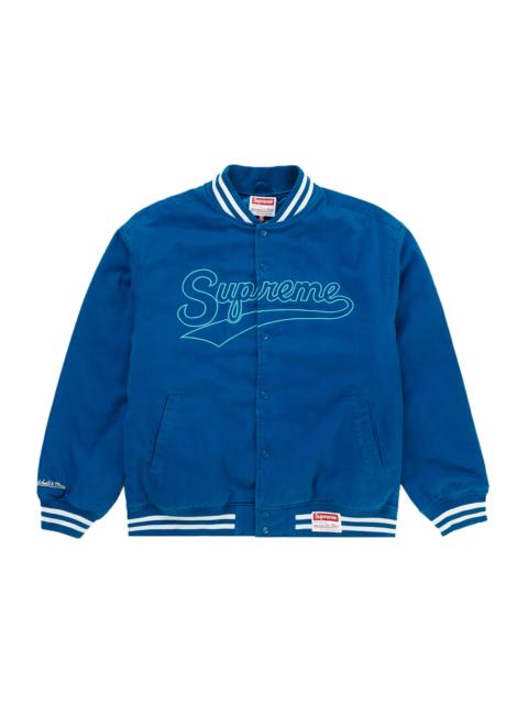Supreme Supreme Mitchell & Ness Doughboy Twill Varsity Jacket Blue
