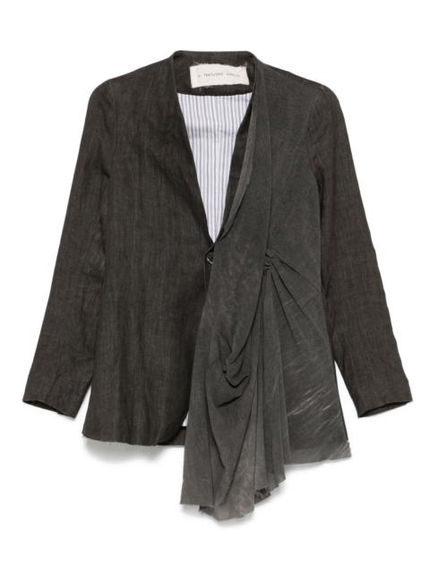 A TENTATIVE ATELIER gathered-detail blazer