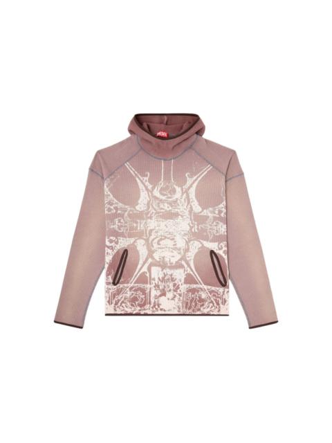 Diesel S-Waf-Hood-New waffle-knit hoodie