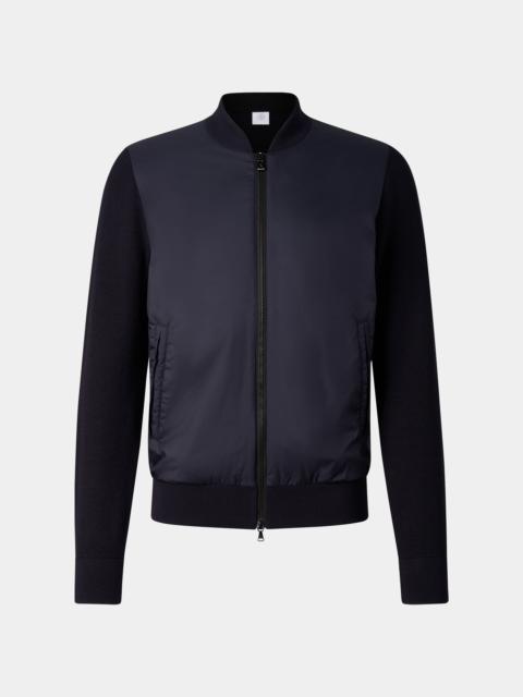 BOGNER Zisco hybrid knit jacket in Navy blue