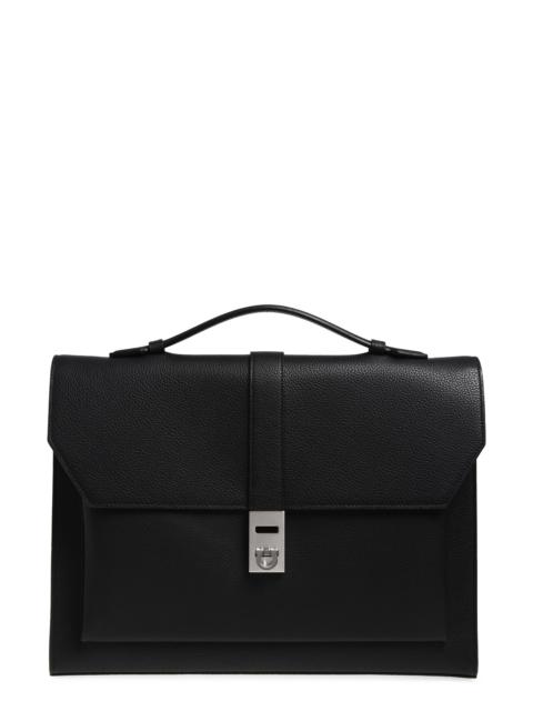 FERRAGAMO FERRAGAMO Twins Leather Top Handle Bag in Nero Nero Nero at Nordstrom