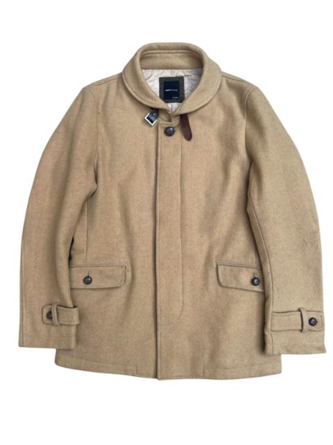 Other Designers Japanese Brand - Ships Jet Blue Tweed Coat - Quilted Lining Adjustable Cuffs