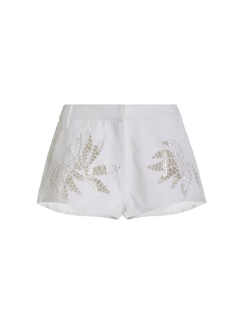diotima Rider Cotton Shorts white